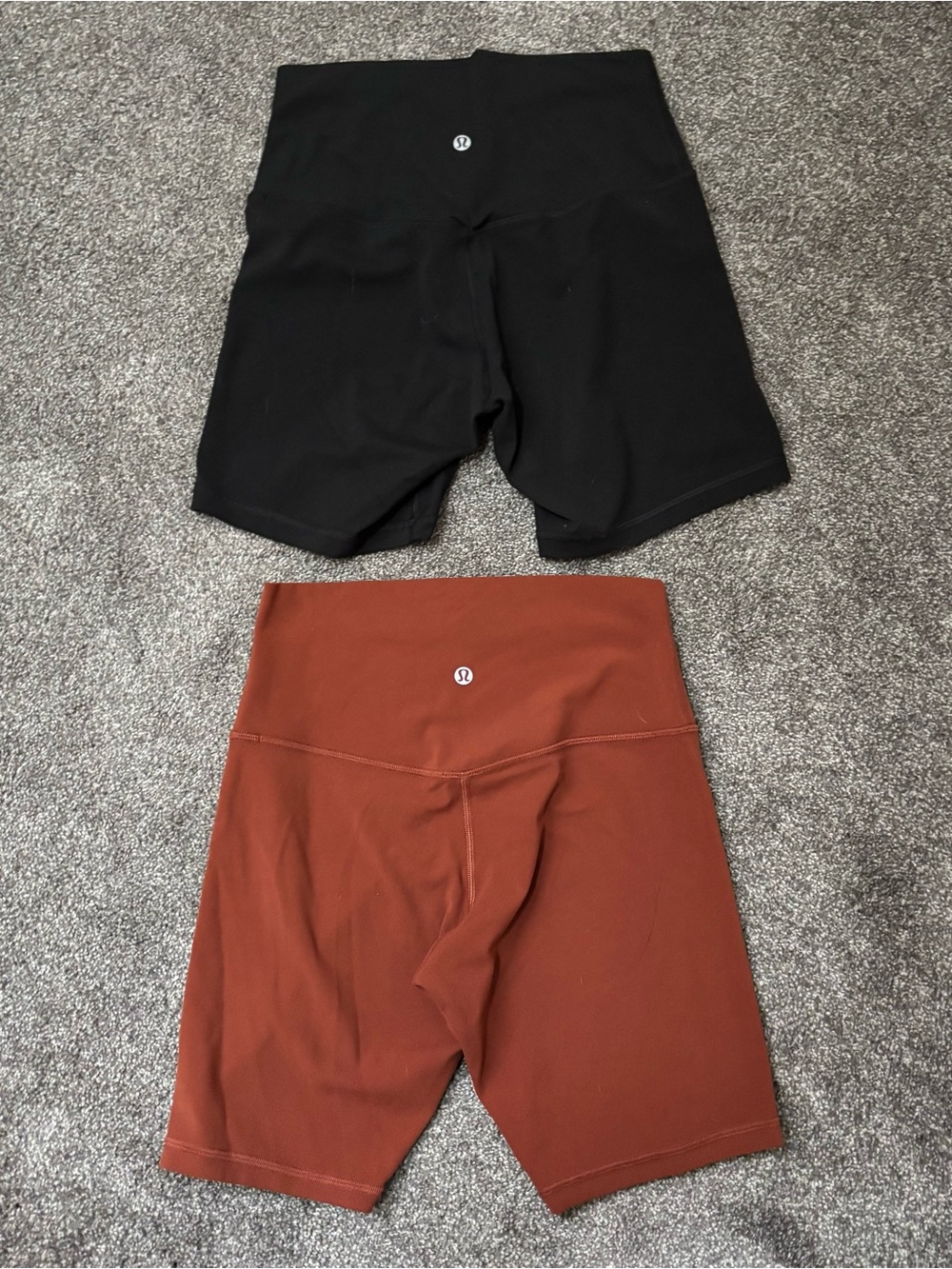 Lululemon sz 6 align shorts bundle EUC black and dark terracotta